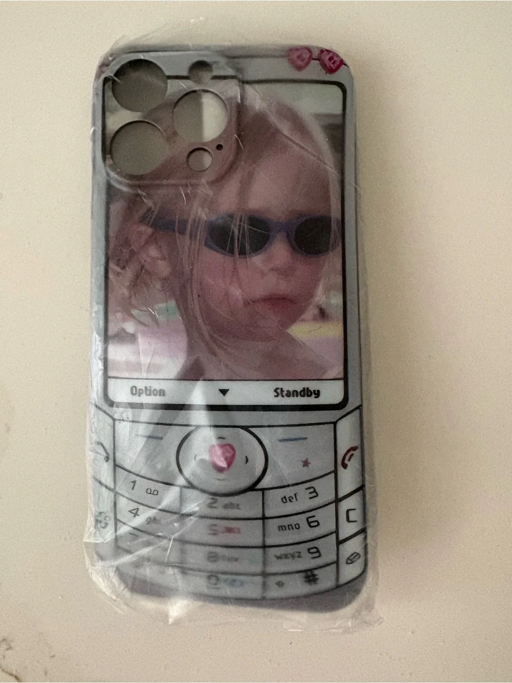 Pink Photo-Print Cell Phone Case with Retro Keypad Design 16 PROMAX